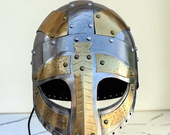 Viking Norman Steel Helmet – Medieval Knight Armor | Norse Warrior Helmet for Cosplay & Reenactment