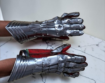 Medieval Knight Gauntlets | Gothic Steel Armor Gloves for Cosplay, LARP & Role Play