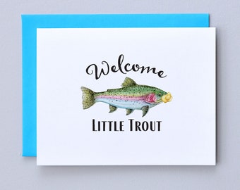 Welcome Little Trout / Newfoundland Baby Card