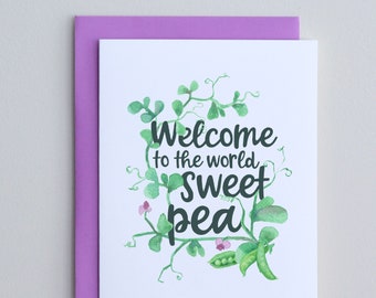 Sweet Pea / Baby Card