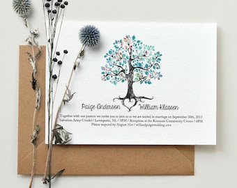 Winter Solstice Wedding Invitation / DIY Printable PDF Template / Digital Download