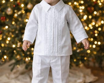 Taufanzug für Jungen, weißes Baby-Set, Segnungsanzug für Neugeborene, Baumwoll-Baby-Set, Taufanzug für Jungen