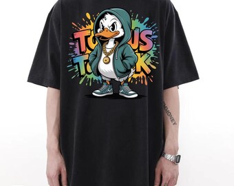 Pato Hip Hop PNG | Clipart de desenho animado de grafite (Download digital)