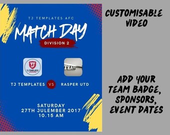 Matchday Canva Template | Social Media Post (Digital Download)