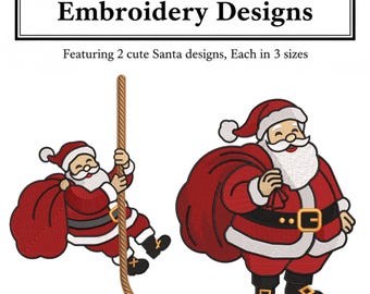 Paquete de bordado navideño de Papá Noel: diseños festivos de Papá Noel