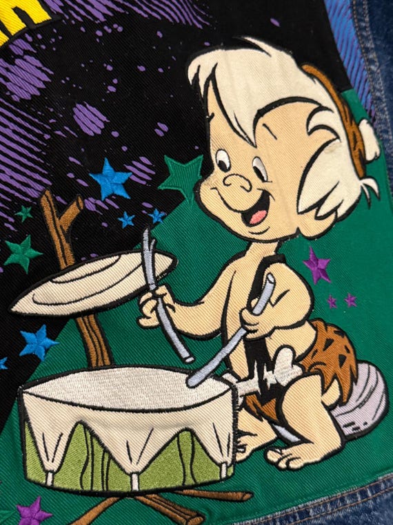 Handmade Flintstones Denim Jacket | Jeff Hamilton… - image 10