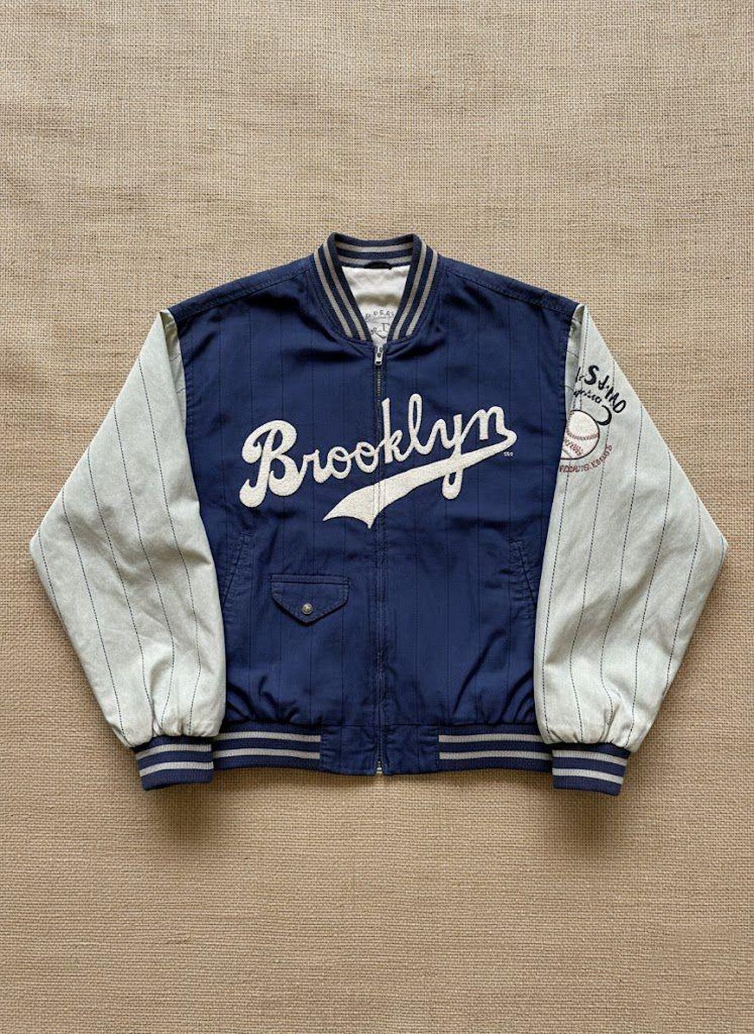vintage ブランケット USA製　バリー・ボンズ【MLB】 LA Dodgers 2025 WS Champs Royal Button Snap Wool/Nylon Reversible