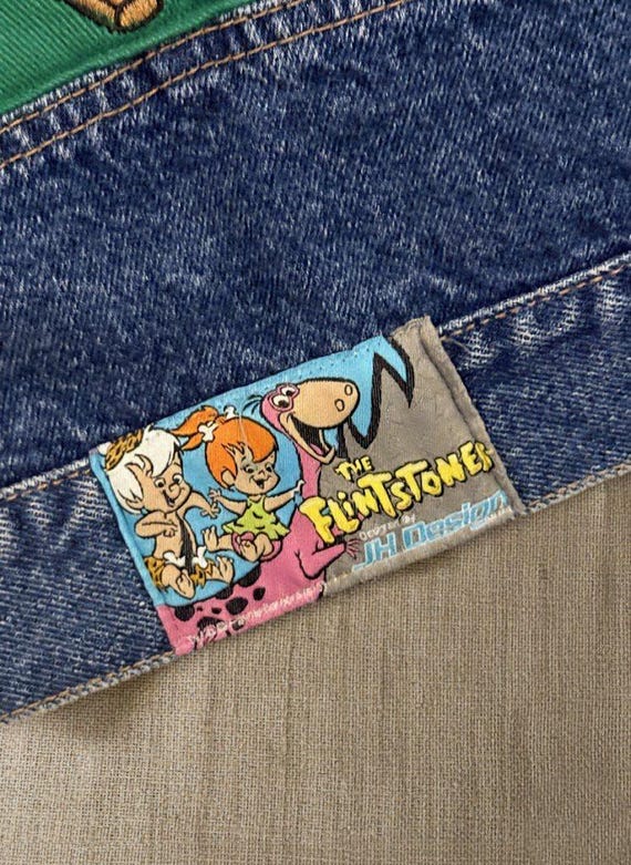 Handmade Flintstones Denim Jacket | Jeff Hamilton… - image 4