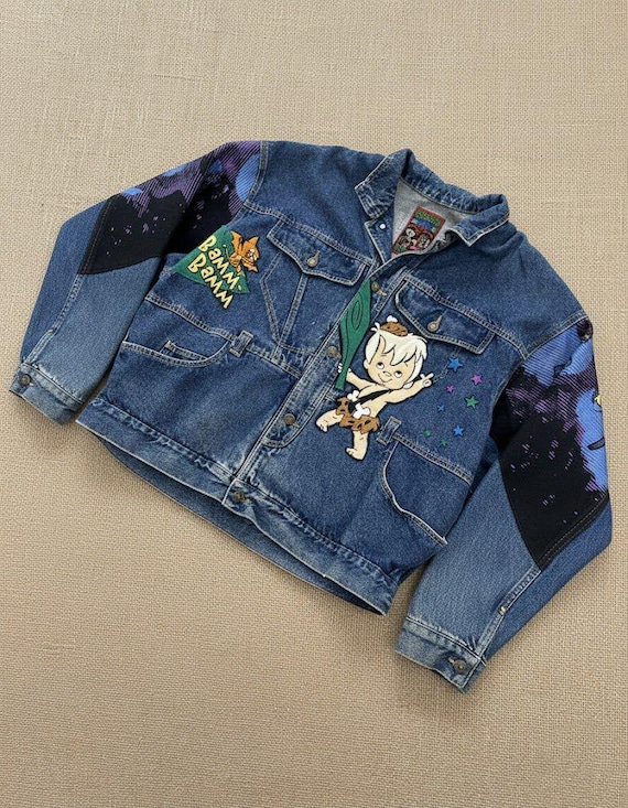 Handmade Flintstones Denim Jacket | Jeff Hamilton… - image 2