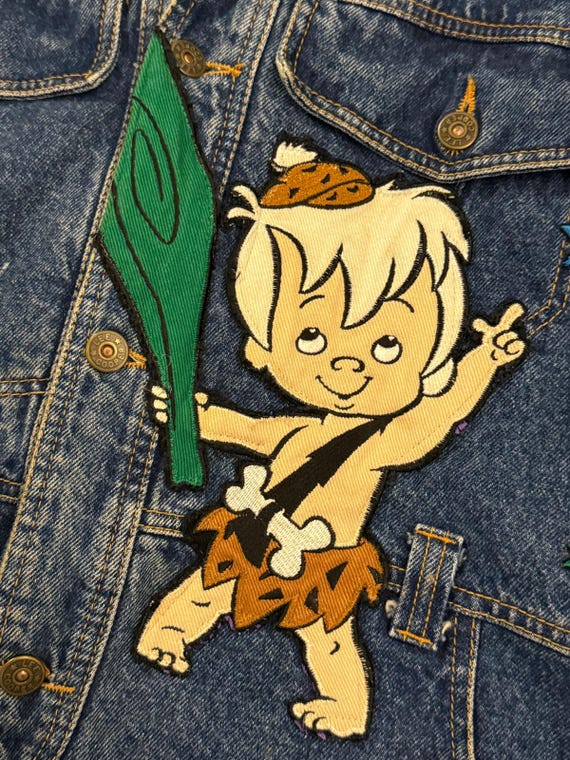 Handmade Flintstones Denim Jacket | Jeff Hamilton… - image 7