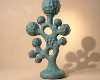 Organic bio ceramic sculptural art Microcosm Wabi Sabi clay sculpture art  Minimalist modern organic decor for serene space