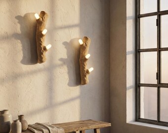 Handmade Wall Lamp, Unique Rustic Wall Sconce, Artisan Lighting for Country House or Cottage, Decorative Sconce for Cozy Home Interiors
