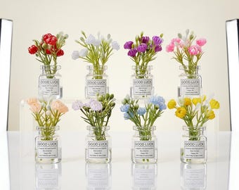 Mini Vase Fridge Magnets Set of 8, Cute 3D Refrigerator Magnets, Small Fridge Magnets, Kitchen Decor Magnets,  Housewarming Gift