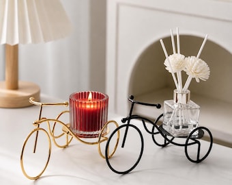 Tricycle Candle Holder, Romantic Gold Candle Stand, Decorative Table Centerpiece, Dinner Candlelight Home Room Decor