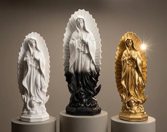 Resin Virgin Mary Statue, Blessed Mother Figurine, Queen of Grace Home Decor,   Religious Gift