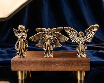 Angel Decor Bronze Angel, Figurine Mini, Angel Statue, Guardian Angel, Home Decor, Spiritual Gift,  Memorial Ornament, Gifts for Her