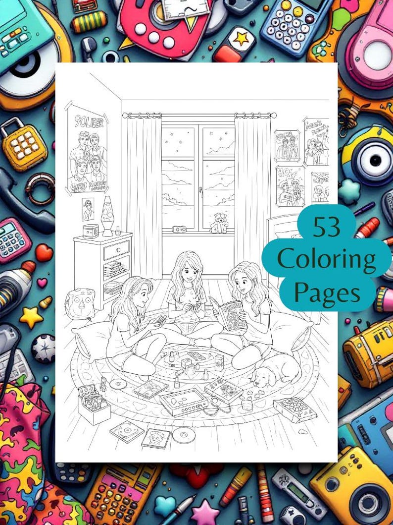 2000s Culture Coloring Books | Y2K Aesthetic Nostalgia | Pop Icons ...