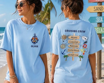 Personalized Family Cruise Vacation Shirt, Custom Matching Christmas Cruise Destination Tee, Adventure Group Travel Gift