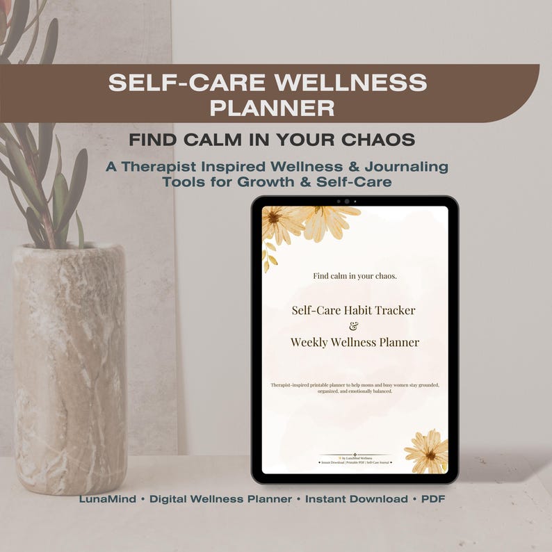 Weekly Self Care Planner | Printable Wellness Journal | Mindful Habit ...