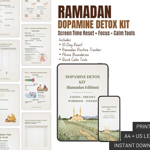 Ramadan Dopamine Detox Kit | 10-Day Reset Workbook (Printable PDF A4/US Letter)