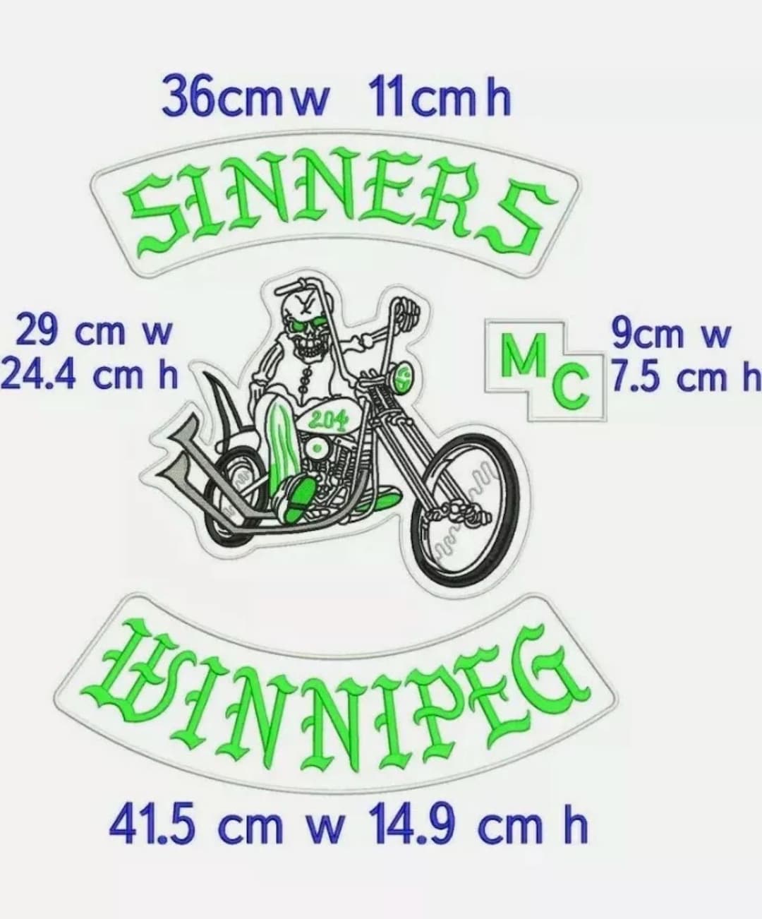 Distance Rider Back Patch Large Biker Style Embroidered Patch Set 36 Cm | Iron on Motorcycle Back ...