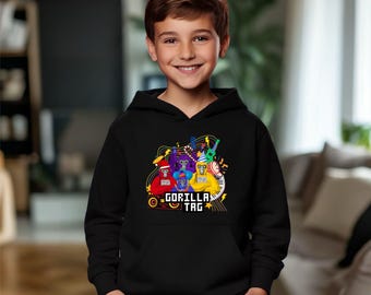 Youth Gorilla Tag Hoodie, Fun Monkey Design