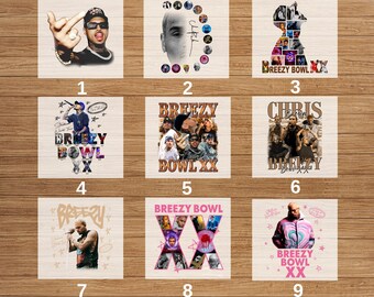 Chris Brown XX Dtf Transfer, Chris Brown 11:11 Tour 2025 Ready to Press, Chris Brown Breezy Heat Press, Direct to Film, Breezy DTF Printing