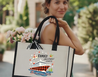 Custom Christmas Cruise Bag, Family Christmas Cruise Tote Bag, Personalized Christmas Cruise Bag, Xmas 2025 Vacation Bag, Christmas Gift