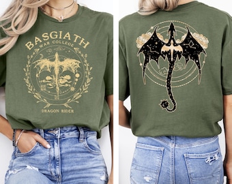 Basgiath War College Dragon Rider T-shirt, Fourth Wing Shirt, Dragon Rider, Violet Sorrengail For Reader, Fantasy Bookish Shirt, Empyrean