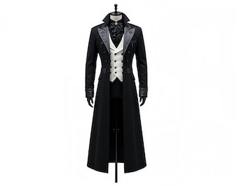Men's Gothic Victorian Tailcoat | Steampunk Frock Coat, Wedding Vampire Style