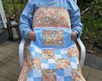 Angels Lovie Lap Quilt with Pockets