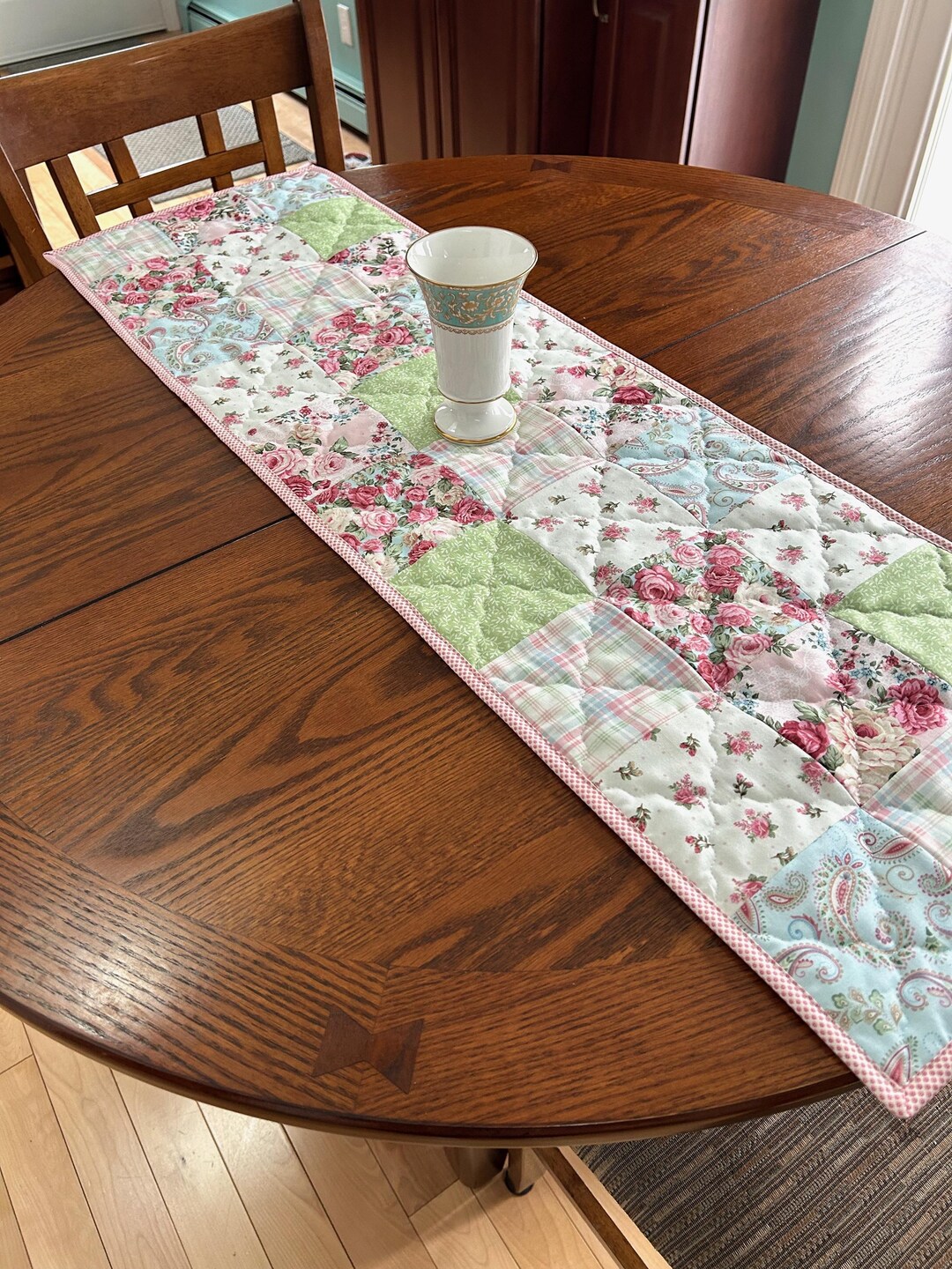 Victorian Garden Reversible Quilted Table Runner - Etsy