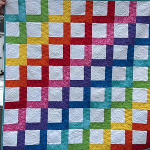 Rainbow Baby Quilt, Baby Shower gift for boy or girl