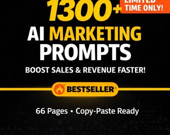 1000+ Marketing Prompts Bundle, AI Business Prompt Toolkit, Sales Copywriting