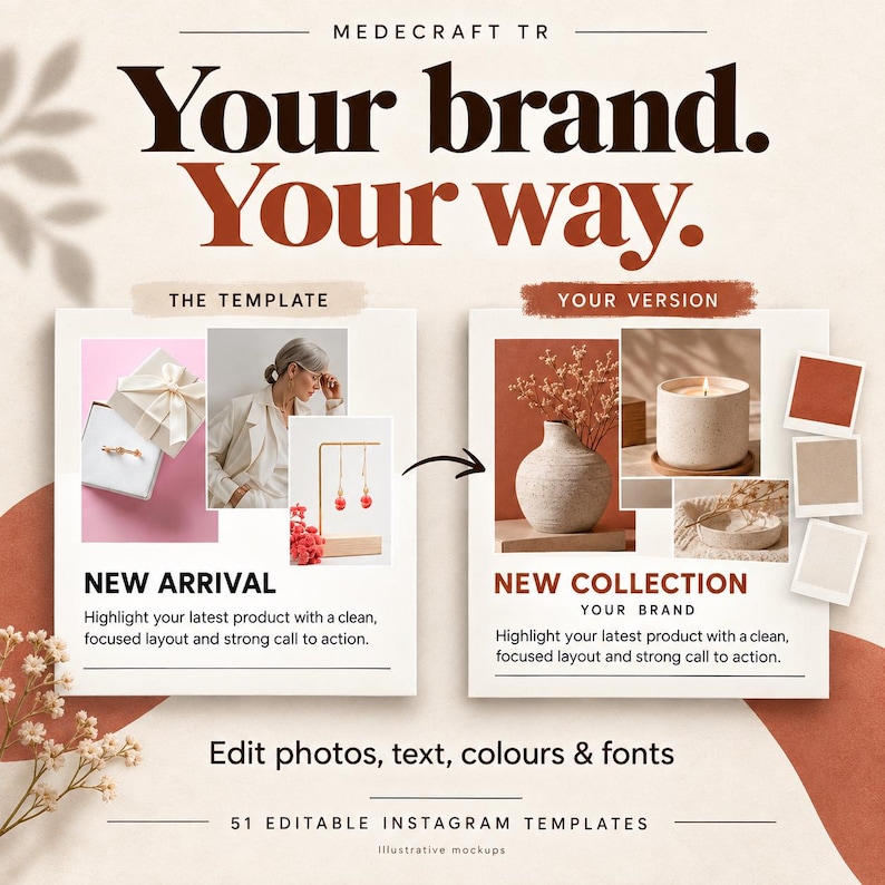 51 Small Business Instagram Templates | Editable Canva Social Media ...
