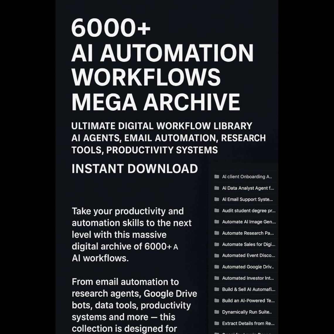 6000+ AI Automation Workflows | Digital Workflow Library (instant ...
