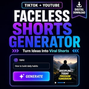 Faceless Youtube, Tiktok Shorts Generator Python Script, AI Video Maker App, Auto Script Voice Captions Pexels Video Tool