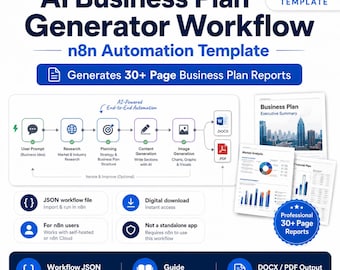 AI Business Plan Generator Workflow, n8n Automation Template