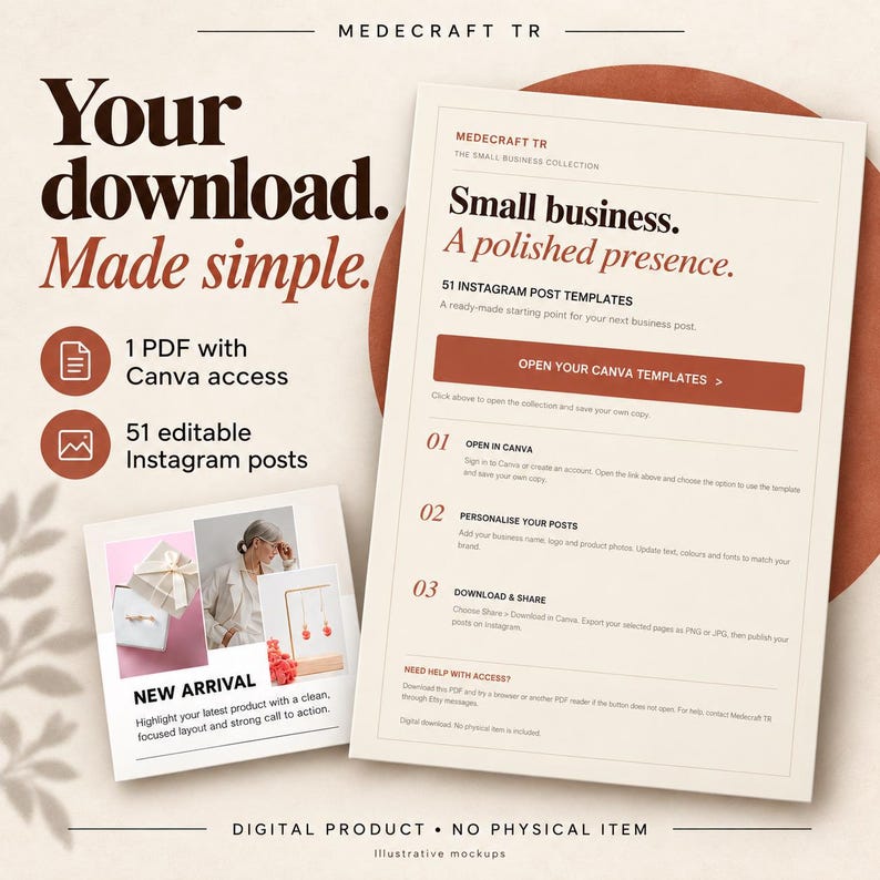 51 Small Business Instagram Templates | Editable Canva Social Media ...