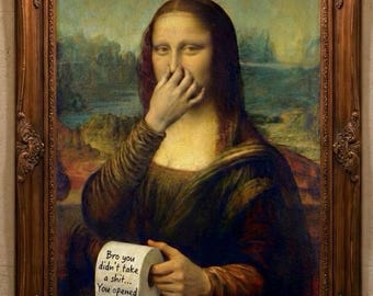 Bestseller | Lustiges Mona Lisa Toilettenpapier Druck | Renaissance Badezimmer Poster (Digitaler Download)