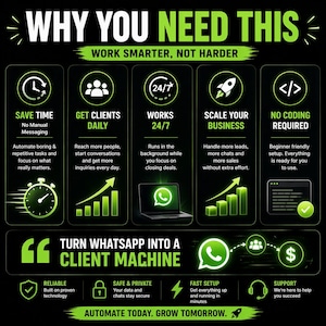 WhatsApp Automation Bot | AI Auto Reply, Bulk Messaging (n8n Workflow Download) image 4