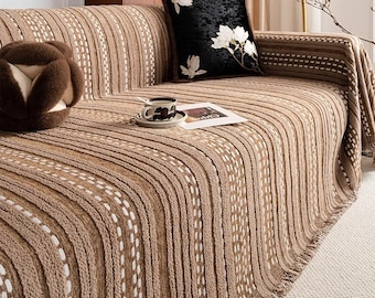 Retro Pattern Sofa Cover, Boho Living Room Throw Blanket