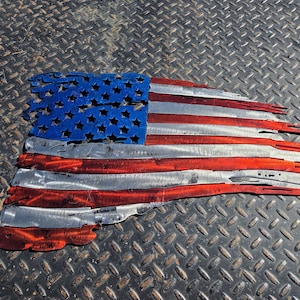 Metal American Flag