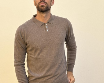 Suéter polo de cachemira - Hecho en Italia