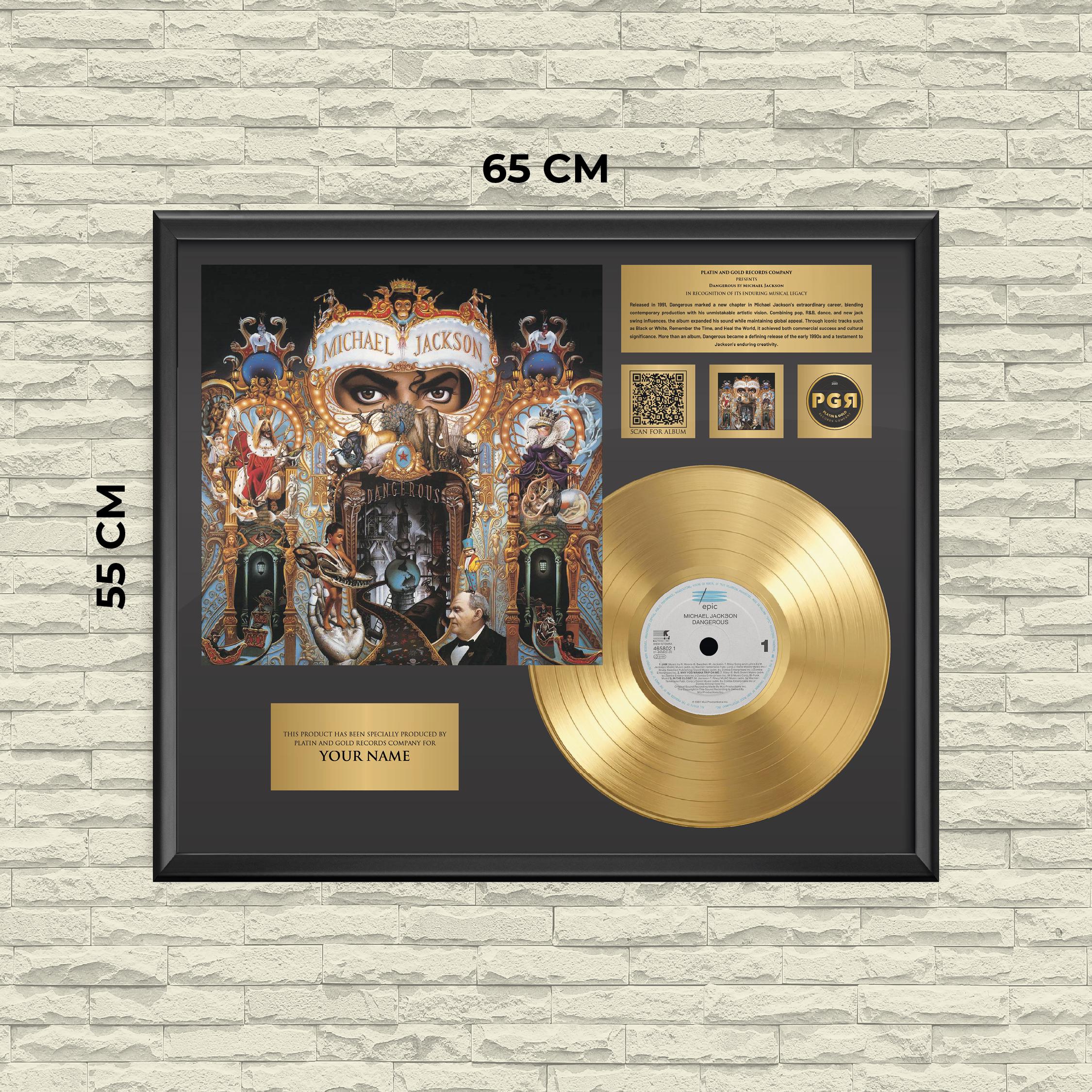 Michael Jackson Dangerous Framed Gold Vinyl Record | Music Lover