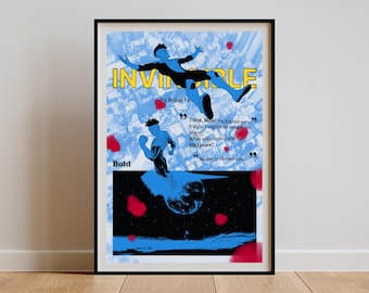 Póster de Invincible / Superhéroe / Omni-Man / Serie de TV / Póster para pared / Decoración del hogar / Arte brutalista
