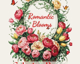 Floral Coloring Book Printable PDF | 50 Adult Flower Coloring Pages | Instant Download