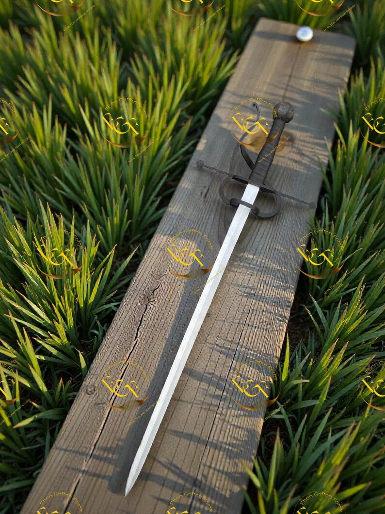 Rustic Sword Read Handmade Medieval Rapier Sword Replica With Leather Sheath | Viking ...