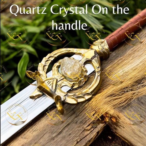 Skyrim Dawnbreaker Replica Sword | Handmade Cosplay Prop with Quartz Crystal