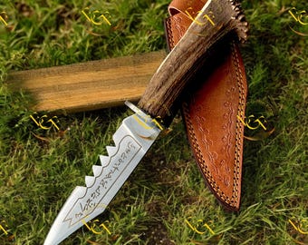 Ruby’s Demon Slayer Knife Replica – Supernatural Cosplay Prop with Real Antler Handle | Handmade Premium Collector Special Gift for Him